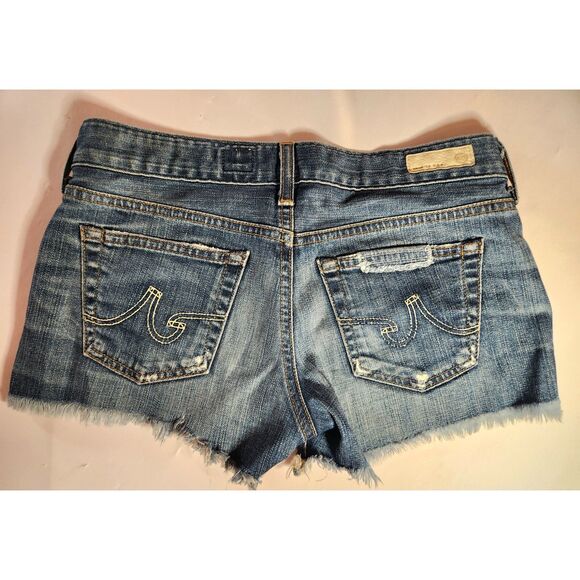 AG Adriano Goldschmied Distressed Cutoff Denim 26 Made in USA Costal Cowgirl - Picture 2 of 8